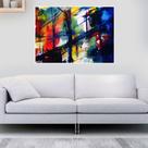 Quadro Canvas Pintura Abstrata Moderna 50x70