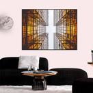 Quadro Canvas Prédios Amarelos 1,00x1,30 Quadro Canvas Prédios Amarelos 1,00x1,30
