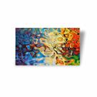 Quadro Canvas Premium Abstrato Mistura de Tinta 60x40cm