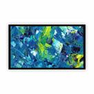 Quadro Canvas Premium Moldura Abstrato Tinta Azul 60x40cm