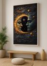 Quadro Canvas Sol e Lua Em Harmonia - Eclipse-Mold.Branca Tamanho:40x30cm Quadro Canvas Sol e Lua Em Harmonia - Eclipse-Mold.Branca Tamanho:40x30cm