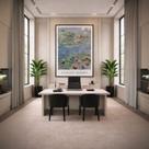 Quadro Canvas Water Lilies Claude Monet 90x60cm Mold Branca
