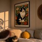 Quadro Canvas William Morris Wall Art 60x40cm Mold Preta Quadro Canvas William Morris Wall Art 60x40cm Mold Preta