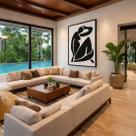 Quadro Canvas Women Shape 70x50cm Mold Preta