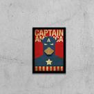 Quadro Capitão América Vintage 33x24cm - com vidro