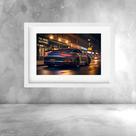 Quadro Carro Moderno Preto Esportivo - 60x48cm