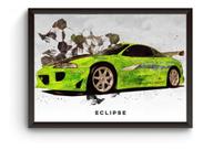 Quadro Carros Iconicos Eclipse Poster Moldurado