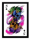 Quadro Carta Naipe Cranio Arte Decoração Estúdio Tatuagem