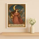 Quadro Carta Tarot Intuição 33x24cm Mold Preta