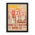 Quadro Cartaz Feminismo Não Deixem O Racismo Nos Dividir