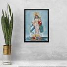Quadro Católico Nossa Senhora Dos Navegantes 45x34cm - com vidro