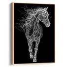 Quadro Cavalo Etéreo em Linhas de Movimento Fluido
