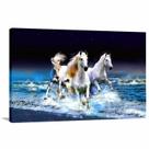 Quadro Cavalos Brancos na Água decorativo