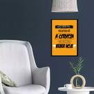 Quadro Cerveja - Não Deixe Para Amanhã 24x18cm - com vidro