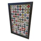 Quadro Cerveja Porta Tampinhas - Linha Master Preto - 104 - Moldura Madeira