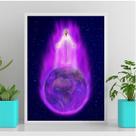 Quadro Chama Violeta Saint Germain 45x34cm Quadro Chama Violeta Saint Germain 45x34cm