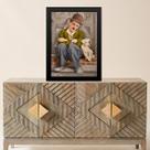 Quadro Charlie Chaplin Com Cachorrinho 45x34cm