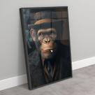 Quadro Chipanzé Gangster - 70x50cm