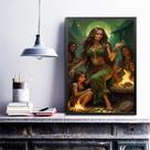 Quadro Cigana Esmeralda - Prosperidade 24x18cm - com vidro Quadro Cigana Esmeralda - Prosperidade 24x18cm - com vidro