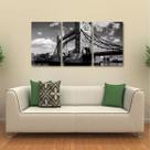 Quadro City Preto E Branco Paisagem Em Tecido 3 Peças 1Resul