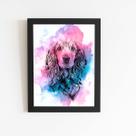 Quadro Cocker Spaniel Inglês Cachorro Moldura Preta 30x40cm Quadro Cocker Spaniel Inglês Cachorro Moldura Preta 30x40cm