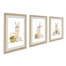 Quadro Coelho Feliz Páscoa Decoração Coelhinha Decoração de Páscoa 30cm