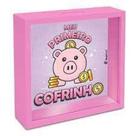 Quadro cofre - primeiro cofrinho rosa - brasfoot