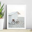 Quadro Coleção Praia Soft - Bicicleta 24x18cm - com vidro