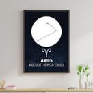 Quadro Coleção Signos - Áries 33x24cm - com vidro