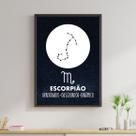 Quadro Coleção Signos - Escorpião 45x34cm - com vidro