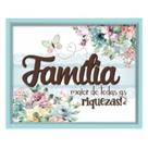 Quadro Com Aplique Família...borboleta 15x19x4,5