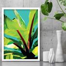 Quadro com Folha Esverdeada - Moldura Caixa + Foam + Vidro em Vários Tamanhos - Artfine Quadro com Folha Esverdeada - Moldura Caixa + Foam + Vidro em Vários Tamanhos - Artfine