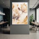 Quadro com Moldura 40x60 Abstrato Bege Claro Flor Decorativo Grande Sala Quarto Hall Cor:Moldura Branca Quadro com Moldura 40x60 Abstrato Bege Claro Flor Decorativo Grande Sala Quarto Hall Cor:Moldura Branca