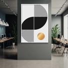 Quadro com Moldura 40x60 Arte minimalista Moderna Decorativo Grande Sala Quarto Hall