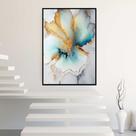 Quadro com Moldura Abstrato Mármore Moderno Azul Dourado Decorativo Grande Sala Quarto Hall Cor:Moldura PretaTamanho:13 Quadro com Moldura Abstrato Mármore Moderno Azul Dourado Decorativo Grande Sala Quarto Hall Cor:Moldura PretaTamanho:13
