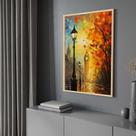 Quadro com Moldura Abstrato Pintura Colorido Big Ben Decorativo Grande Sala Quarto Hall Cor:Moldura MadeiraTamanho:90x6 Quadro com Moldura Abstrato Pintura Colorido Big Ben Decorativo Grande Sala Quarto Hall Cor:Moldura MadeiraTamanho:90x6
