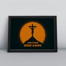 Quadro com moldura ame como jesus amou