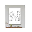 Quadro Com Moldura Amor Em Familia Traços Finos 60x40 Cm Moldura Branca