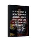 Quadro com Moldura Ayrton Senna Frase Motivaçao Imagem de Fundo 60x40 cm