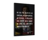 Quadro com Moldura Ayrton Senna Frase Motivaçao Imagem de Fundo 60x40 cm