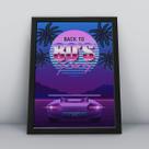 Quadro com moldura back to 80's party Quadro com moldura back to 80's party