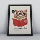 Quadro com moldura blah blah blah