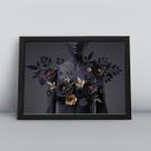 Quadro com moldura boca em dolar