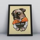 Quadro com moldura Cachorro Cachorro-160-M1