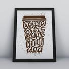 Quadro com moldura Café 11