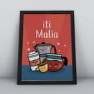 Quadro com moldura Café 18