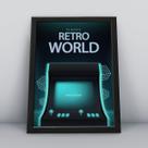 Quadro com moldura classic retro wordl