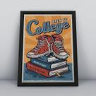 Quadro com moldura college back to