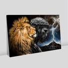 Quadro Com Moldura Decorativo Grande Alta Resolução Para Sala Quarto Escritório Jesus Cristo Leão De Judá Raio