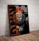 Quadro Com Moldura Decorativo Grande Alta Resolução Para Sala Quarto Escritório Leão King